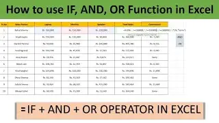 IF AND OR Formula in Excel with MULTIPLE CONDITIONS In Hindi