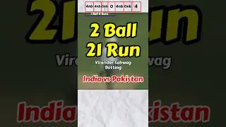 India vs Pakistan match highlights | 2 Ball 21 Runs #cricket #shorts