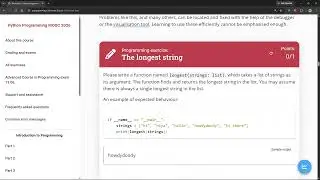 Python Programming MOOC 2026 - Part 5.1.1 The Longest String