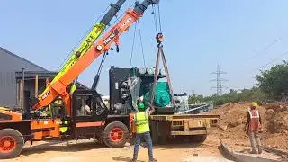 24 ton का JAKSON का generator unloading। Unloading कैसे करें | 2250 kva का generator।