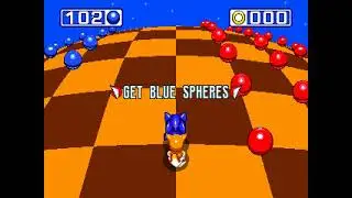Sonic The Hedgehog 3 Special Stage 1 (Blue Sphere)(Green Emerald Planet)(with Sonic and Tails)