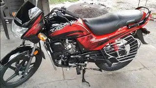 Hero Honda Passion Plus Red And Black Shiny Genuine Design.