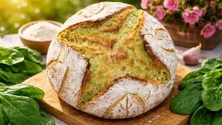 A brand new and perfect recipe for homemade bread. I'm not buying bread anymore! Spinach bread🌿