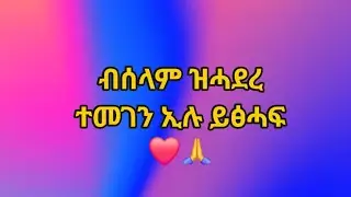 ሰሉ ይቱብ ቻነል  is live!