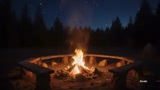Cozy Campfire Under the Stars | Relaxing Night Ambience