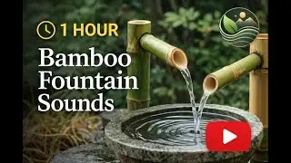 Bamboo Water Fountain Sounds | 1 Hour Natural Zen Ambience for Sleep & Relaxation
