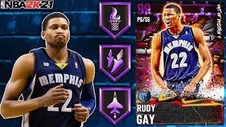 DARK MATTER RUDY GAY GAMEPLAY! IS HE A TOP TIER CARD IN NBA 2K21 MyTEAM?