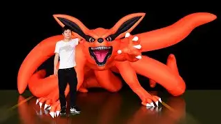 6M inflatable movie character cartoon fox with 9 long tails .Are you  NARUTO fans?