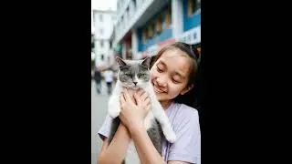 Little Girl Shows Her Love for Her Cat  What Do You Think 🐱❤️ 36