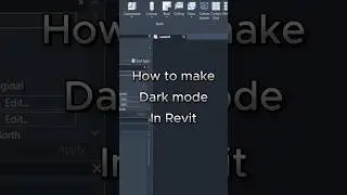 Dark mode in Revit #tutorial #3d #revit #revittutorials