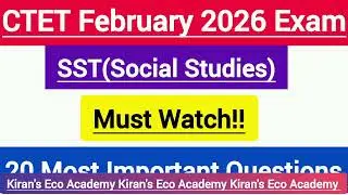 CTET SST Most Important MCQs💯 | Latest Pattern | 30 Questions Must Watch! 🎯#ctet  #viral  #exam #gk 