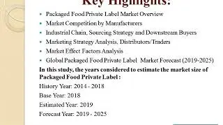 Global Packaged Food Private Label Market Insights, Forecast To 2025