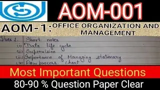 AOM-1 important questions || aom-1 important questions