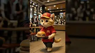 A Cat Working at McDonald&rsquo;s ?! 🐱🍔 Unbelievable !