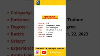 DHL hiring for freshers #job #dhl #hiring #jobalert #applynow #shortsjobs  #notramaiyavastavaiya