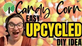 EASY Diy Dollar Tree Candy Corn Smush Can Upcycled Craft