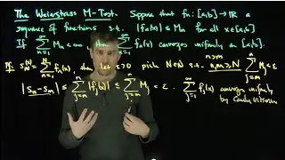 The Weierstrass M- Test