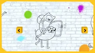 Adventure Time: Color In Gameplay (Browser Game)