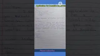 Application for bonfide certificate// english application//short video//