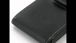 PDair Leather Case for BlackBerry Z10 - Vertical Pouch Type Belt Clip Included (Black)