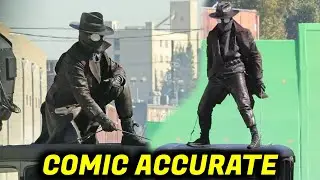 SPIDER-MAN: NOIR Comic Accurate Costume Revealed In Leaked Set Video