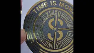 Gold Foil stickers with embossed effect #goldfoil #labels #stickers #money #time #embossed #uvprint