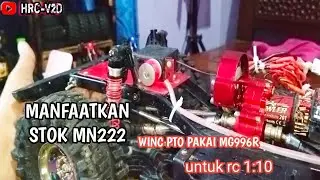 Manfaatkan stok yang sudah ada || cara membuat winch pto pada rc mn222 #hrcv2d #mn222 #mn999
