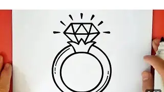 HOW TO DRAW A DIAMOND RING