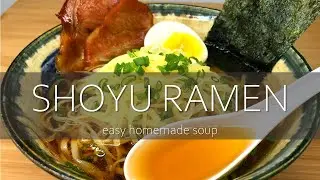 How to make RAMEN with ingredients at home (easy👍) using pasta noodles/chicken bouillon/ham/soysauce