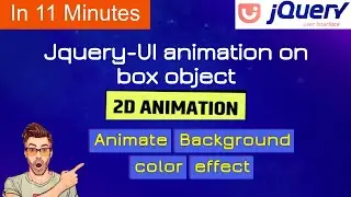 coding jquery animation color change effect on box object | color change effect |animate color