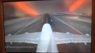 Emirates Airbus A380 Onboard Takeoff from Dubai International Airport