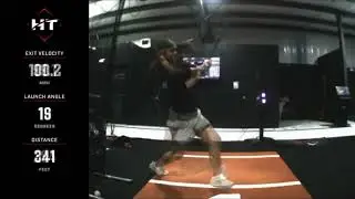 Working on right-hand curveballs off the machine with foam balls