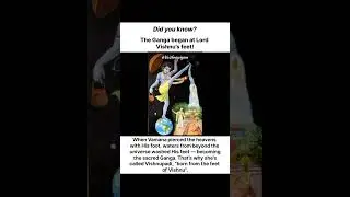 🌊 Did you know? The Ganga began at Lord Vishnu&rsquo;s feet! #mahabharata #bhagavadgita #lordvishnu #ganga