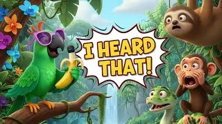 Polly the Parrot Can&rsquo;t Keep a Secret 🦜💬 | Funny Jungle Song for Kids!