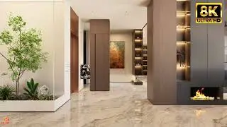 Villa double-height living room design and furnishings 004#