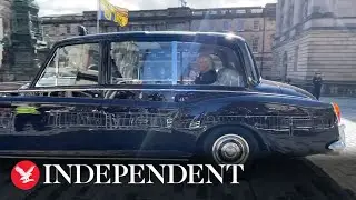 King Charles and Queen Consort arrives at Holyroodhouse