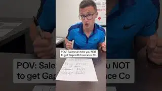 Should you get Gap through the Dealer or Insurance company? #carsalesman #car #dealershiplife