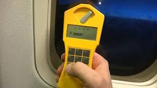 Radioactivity radiation exposure during an european flight radioaktivit&auml;t gamma scout airplane