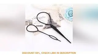 2pcs/S et Ponytail Creator Plastic Loop Black Pony Topsy Tail Clip Hair Accessories Braiding Maker S