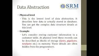 data abstraction and DBMS structure