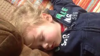 Sleeping with enlarged tonsils and adenoid.