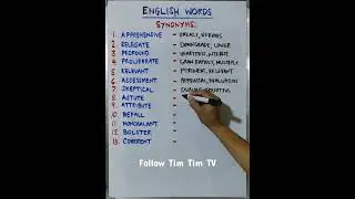 English Words: Synonyms: apprehensive - uneasy, nervous