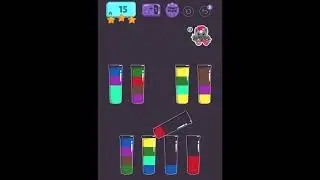 Cups - Water Sort Puzzle Level 15 ⭐️⭐️