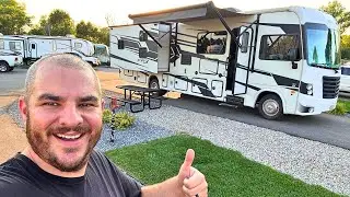 Realistic Travel Day RV Camping in Class A Motorhome