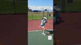 Tennis drill on weight transfer #tennis #tennisdrills #tennispractice #tennistraining #juniortennis