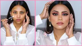 Full Face Flawless Makeup with Glitter Eyes Tutorial | Ruchika Das | FashionbyRuda