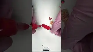 DIY Red clip with beautiful teddy #asmr #kid fun #Art