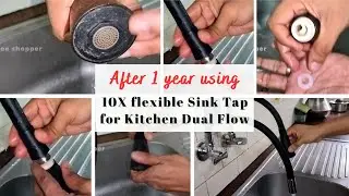 After 1 year using --10X flexible Sink Tap for Kitchen Dual Flow detail #cleaning & #repairing video