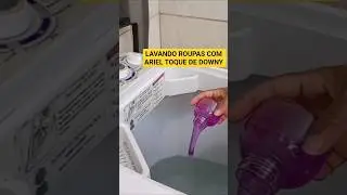 Lavando roupas com ARIEL toque de DOWNY v&iacute;deo completo no canal #lavandoroupas #ariel #downy