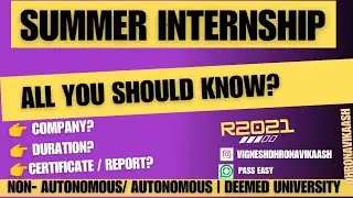 Summer Internship | All You Should Know Before Internship | R2021 | Anna University | DHRONAVIKAASH
